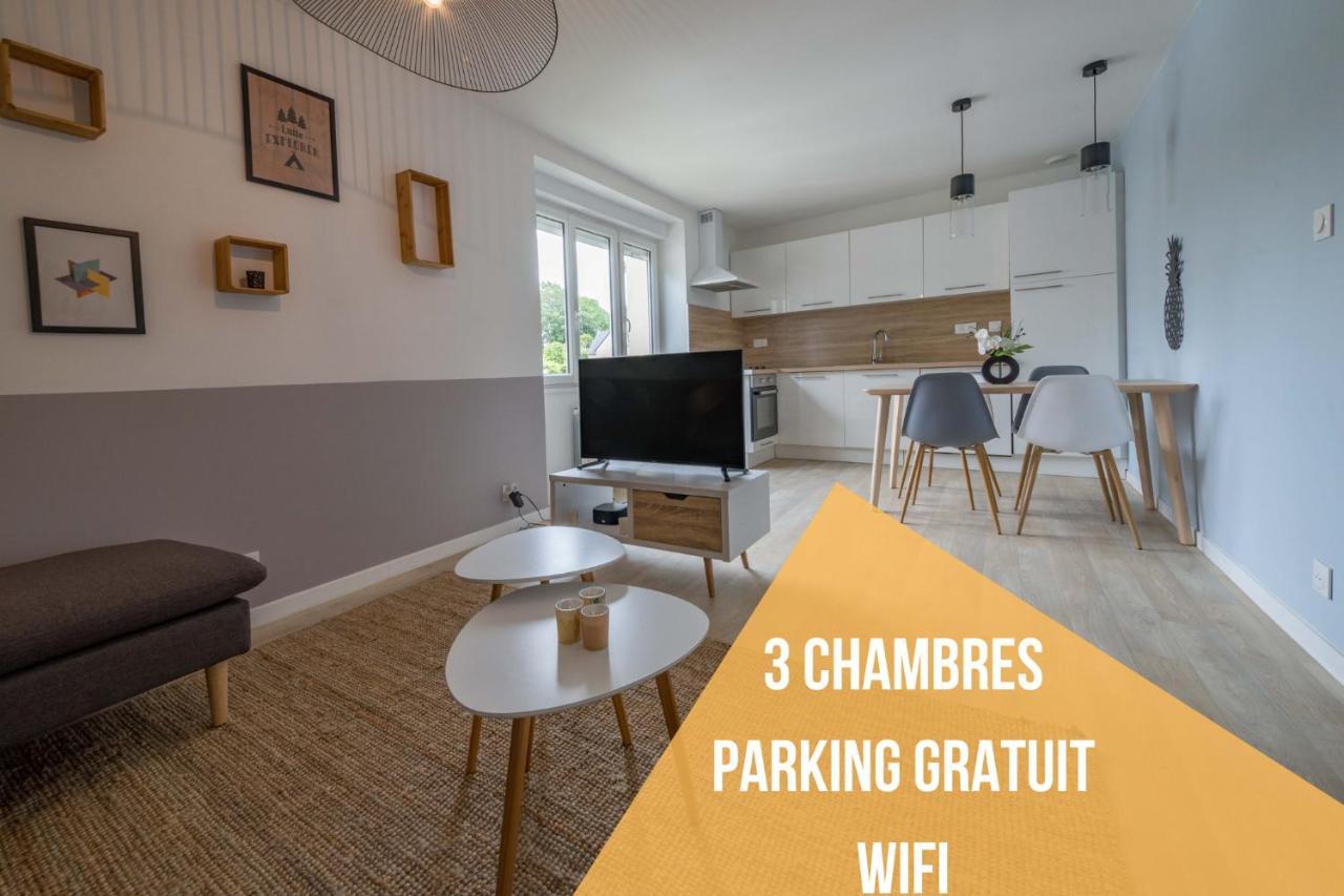 Appartement 3 Chambres - Parking - Wifi - Buanderie - Jardin Brest Eksteriør bilde